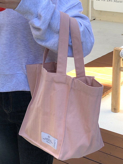 natural cotton bag ( pink )