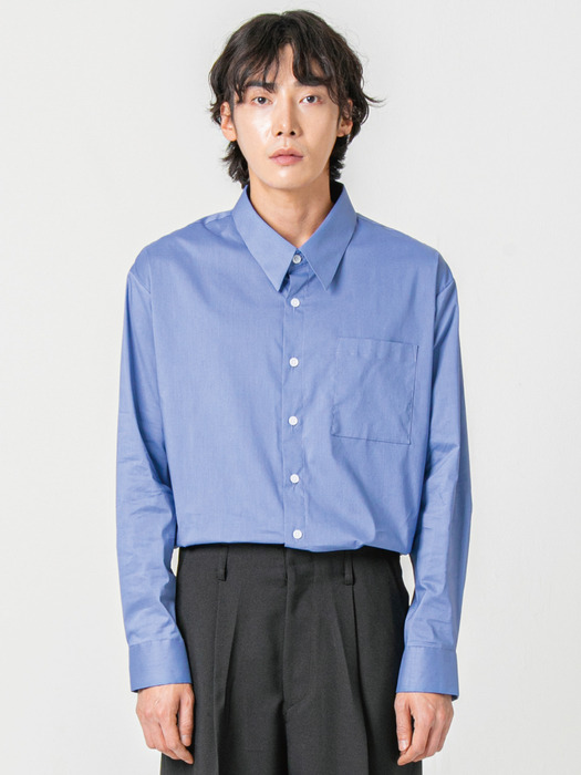Newtro Easy Slouch Shirts(Blue)