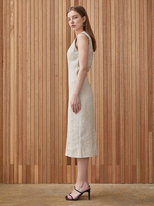 Square Linen Long Dress