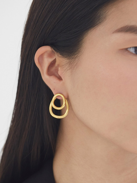 2WAY CIRCLE EARRING GOLD