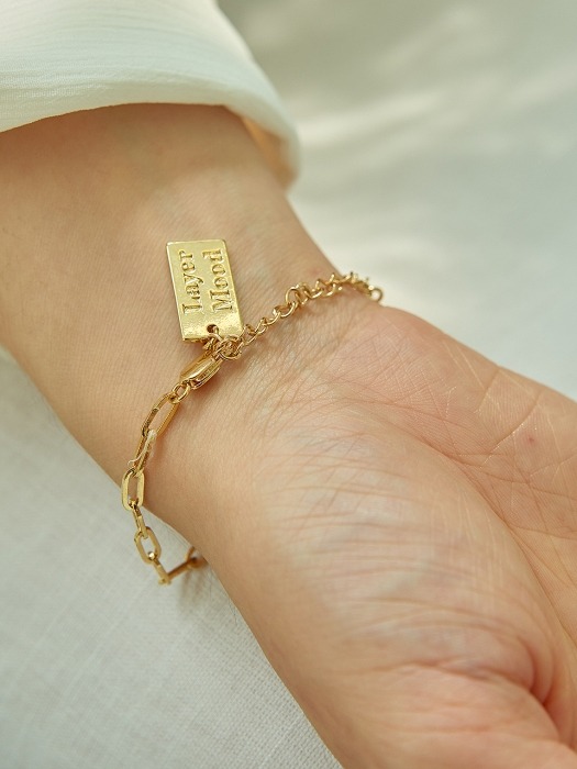 gold simple chain bracelet