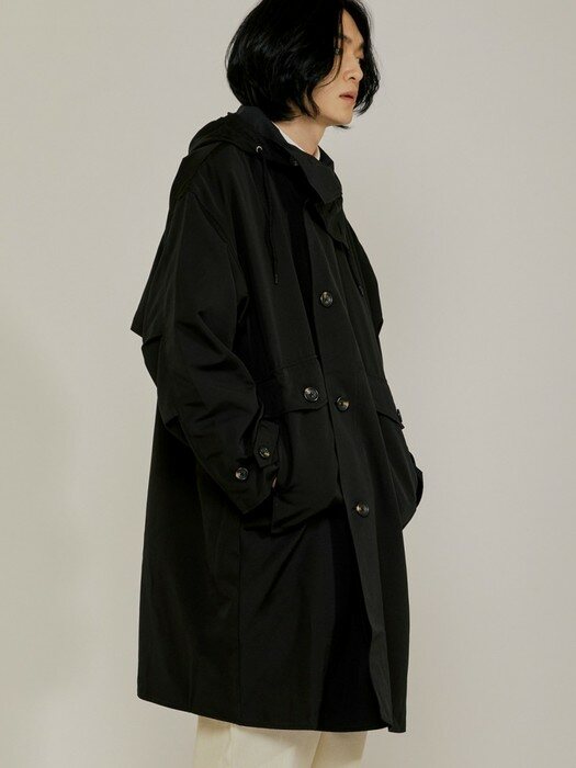 OL163_Long Hood Jacket_Black