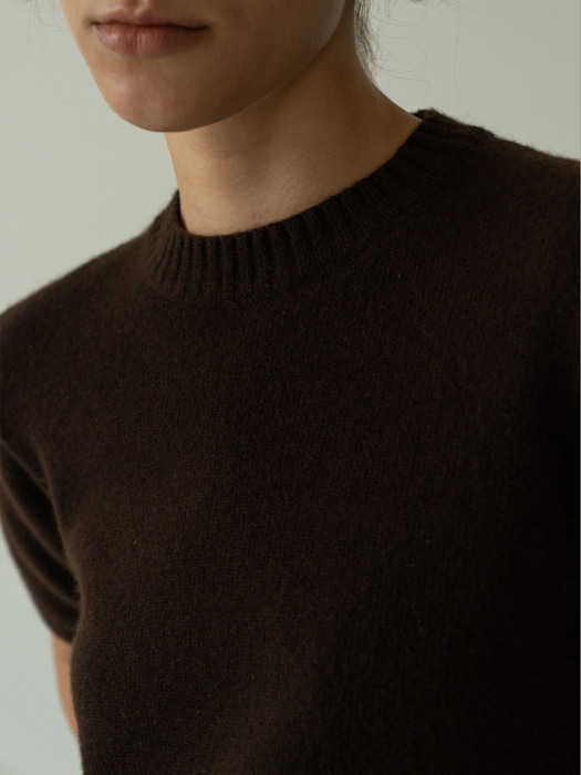 cashmere half knit (dark brown)