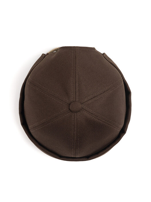 LB TWILL BRIMLESS CAP (dark brown)