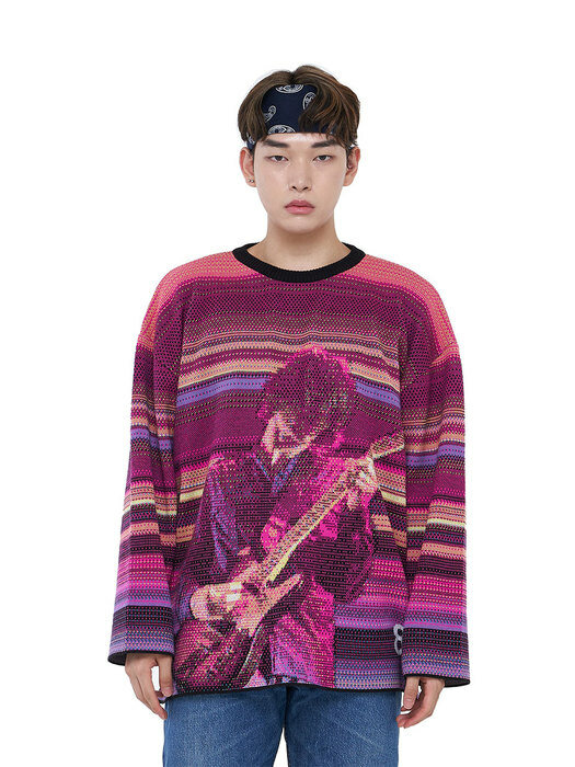 8D009 - OVERSIZED PSYCHEDELIC PULLOVER