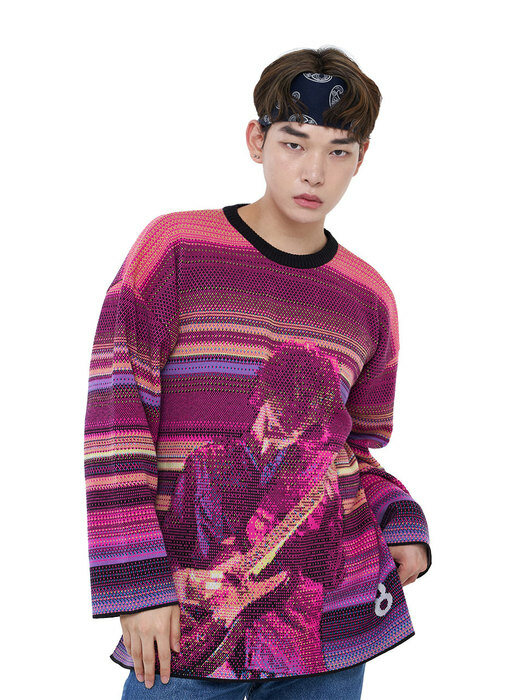 8D009 - OVERSIZED PSYCHEDELIC PULLOVER