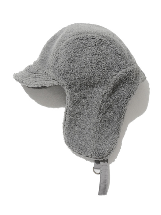 Fleece Reversible Trooper Hat Light Grey