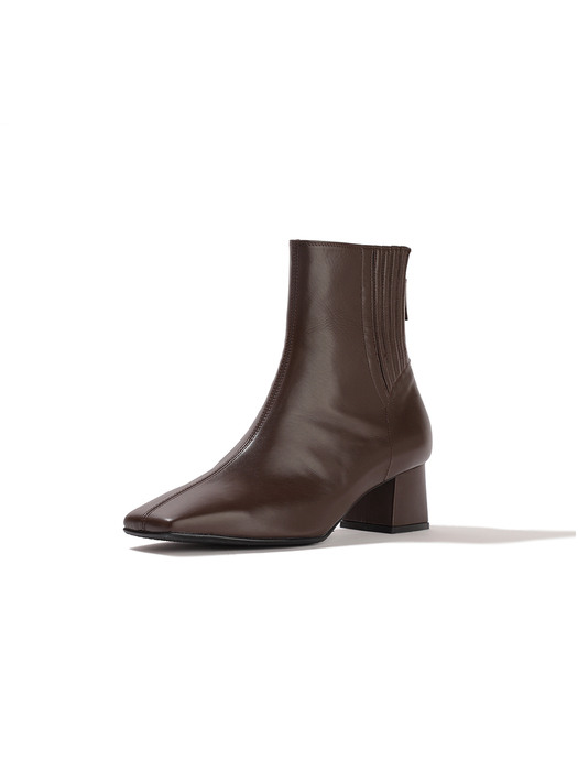 Accordion ankle boots / brown