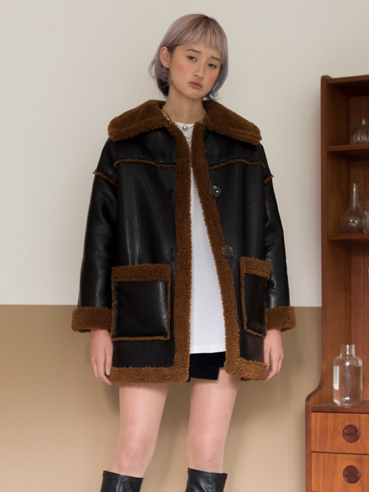 REVERSIBLE SHEARLING COAT