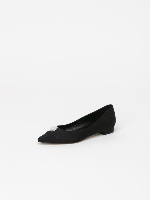 Lebois Jeweled Flat Shoes in Black