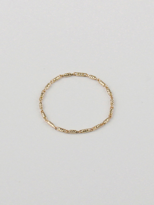 14K gold rope chain ring