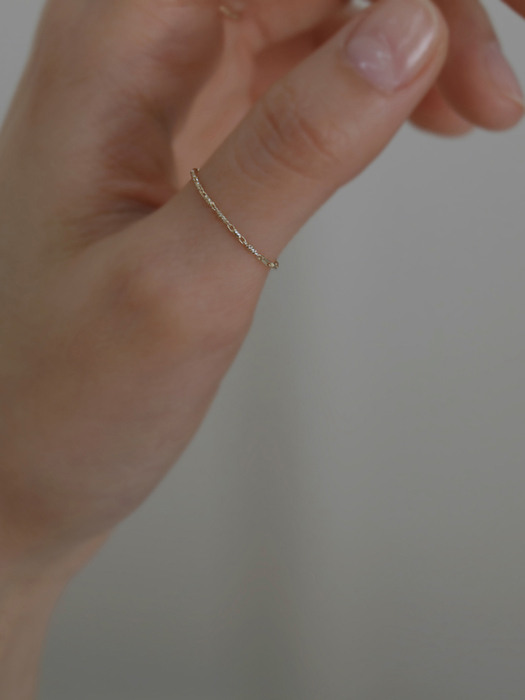 14K gold rope chain ring