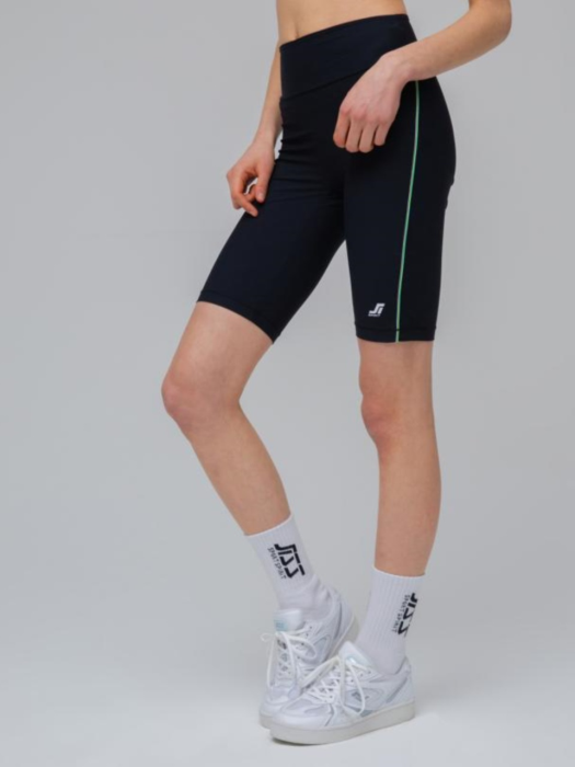 Change Up Windbraker Biker Shorts 블랙 라인배색 여성 하프레깅스 JFPA1B471BK