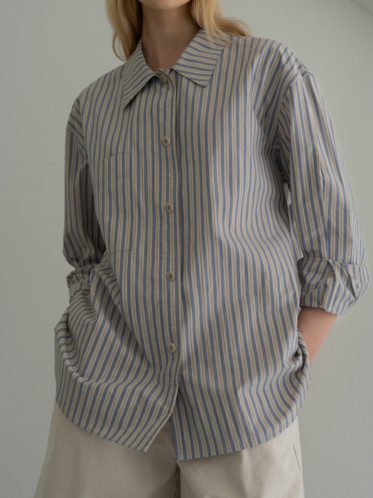 Majida stripe shirt (Ivory stripe)