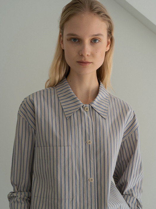 Majida stripe shirt (Ivory stripe)