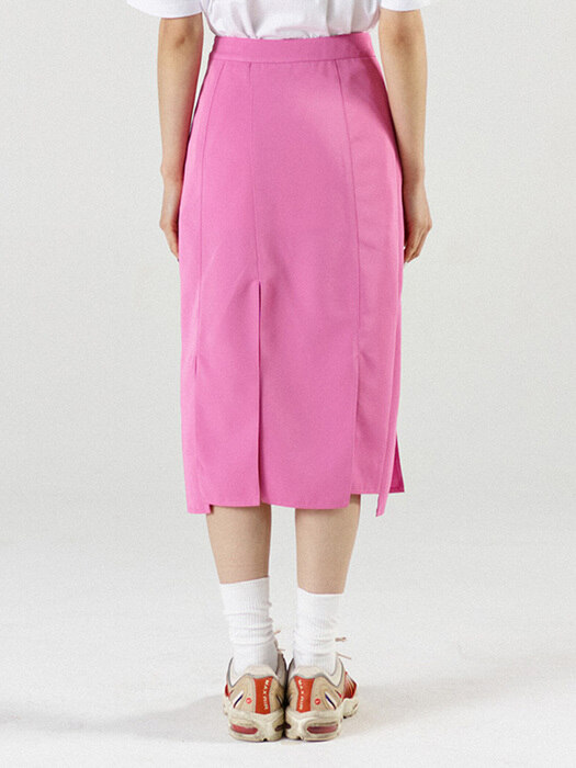 Divede Panel Skirt Pink