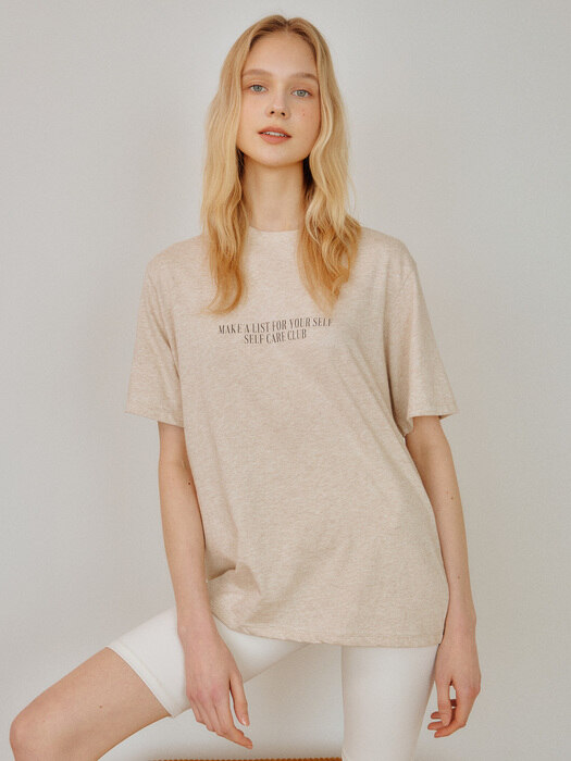 MELANGE BEIGE MAKE A LIST TSHIRT