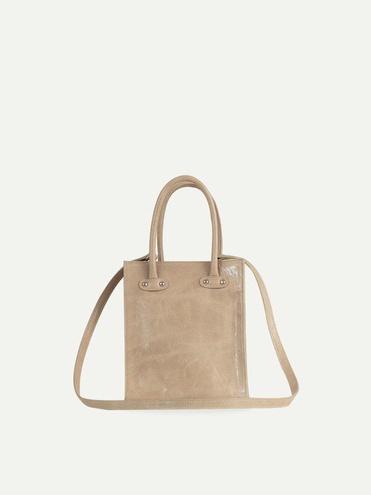 Squared bag Vertical [ Sand beige ]
