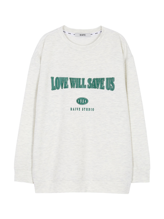 Letters for love Ribbed Tee in L/Grey VW1ME056-11
