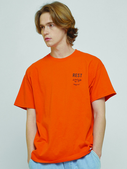 DT337_Bass Graphic T-shirts_Orange
