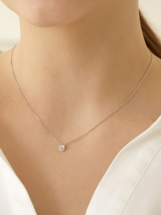 [Silver925]Moissanite 0.5Carat Necklace_DN0001