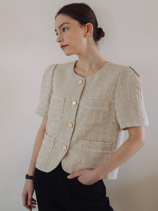 Maisie Linen Tweed Jacket_4color