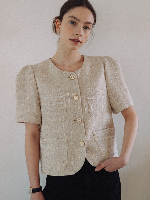 Maisie Linen Tweed Jacket_4color