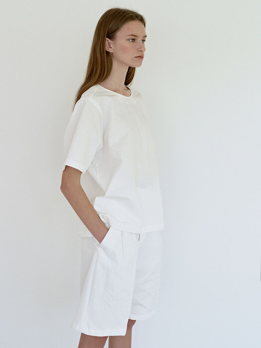 linen snap tunic (white)