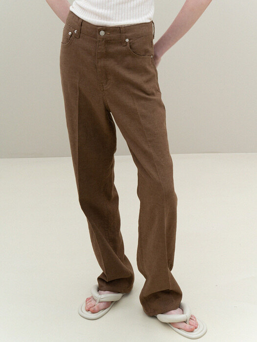 standard linen pants (brown)