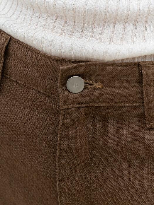 standard linen pants (brown)
