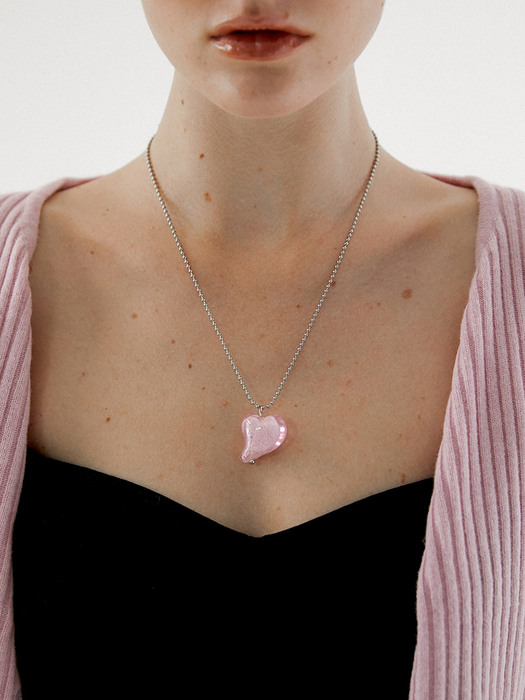 love long necklace - pink