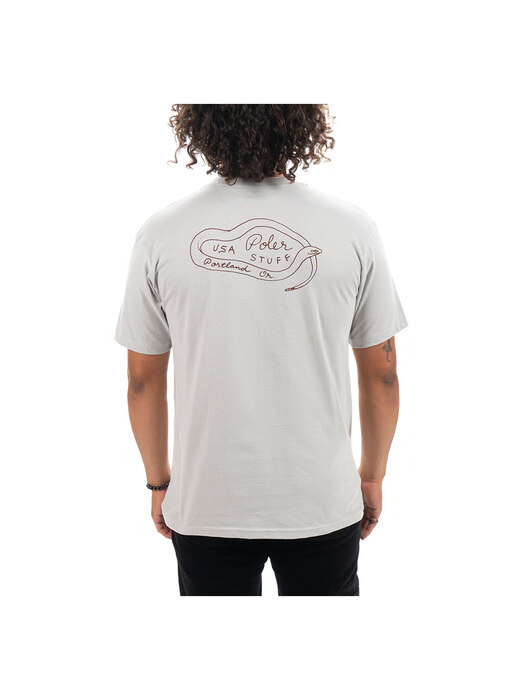 SNAKED TEE / SILVER