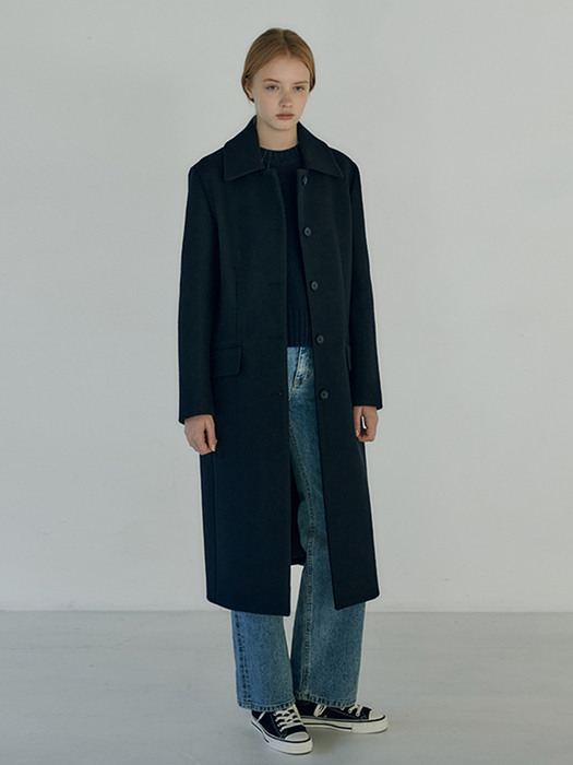 jane long coat - navy