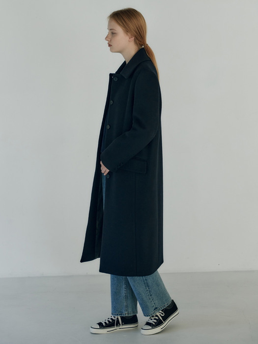 jane long coat - navy