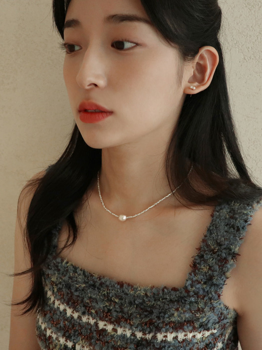 [싱글판매]14K gold twin pearl earring