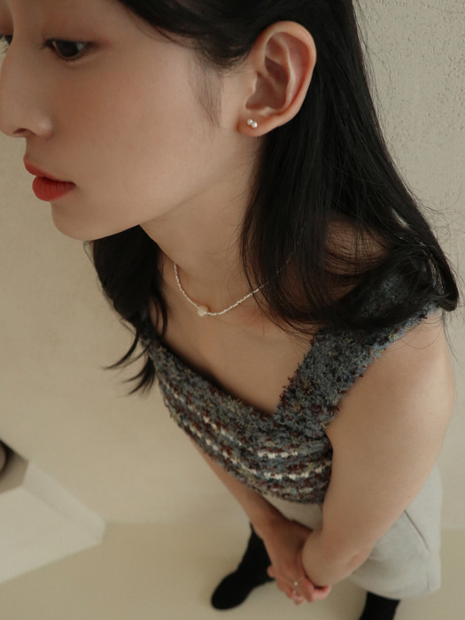 [싱글판매]14K gold twin pearl earring
