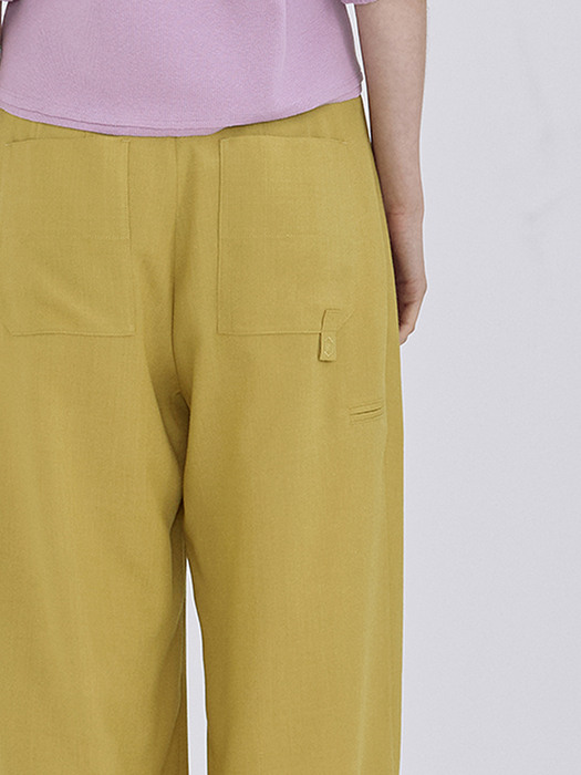Tuck Wide Trousers_Olive