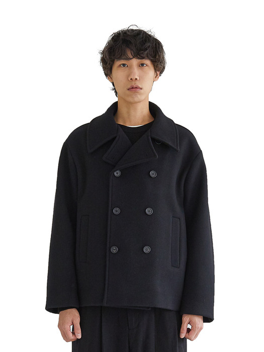 Short Pea Coat_Black