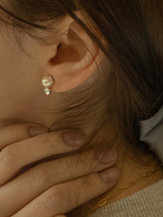 [Silver925]Mood Pearl Earring