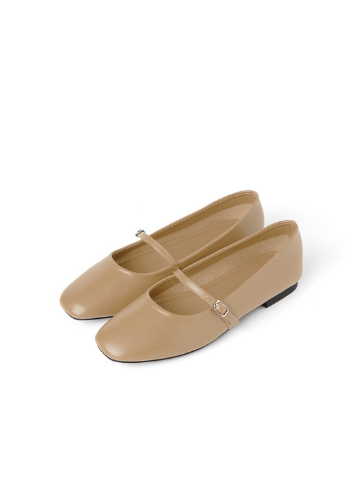 COMELY MARY JANE FLAT(Beige)