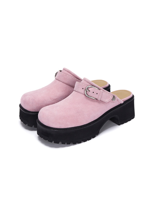 70S CLOGS_pink suede