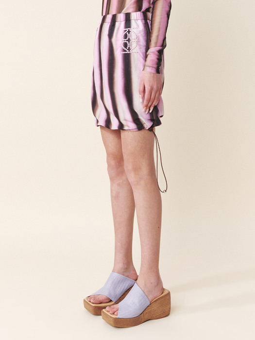 Saturn Mini Skirt Pink Print