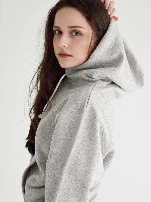 J emblem hoodie (Melange Grey)