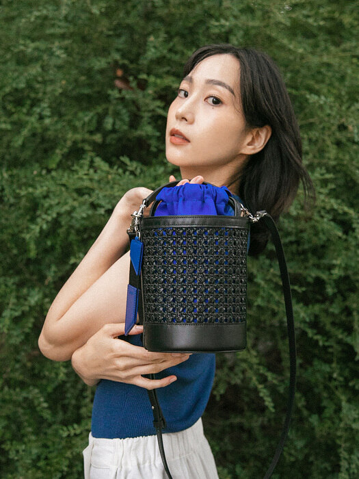 Mini Bucket Bag(미니 버킷백)_Black mesh
