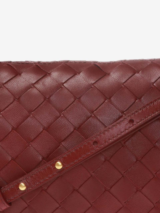 [WOMEN] 21FW SHOULDER BAG WITH WEAVE RED