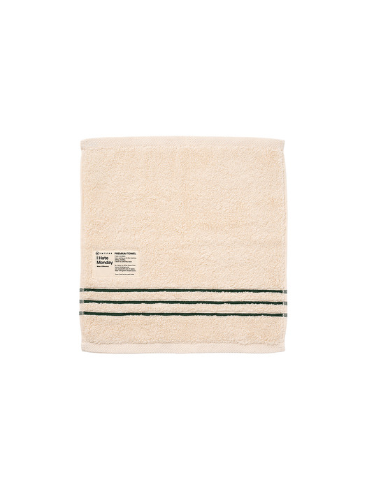 I Hate Monday Natural Hand Towel Khaki