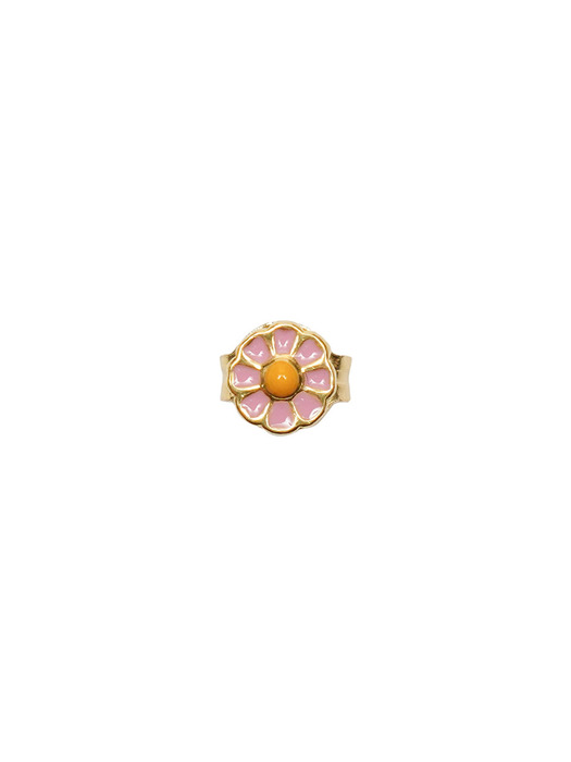 GOLD DAISY STUD EARRING / BLM033-PINK