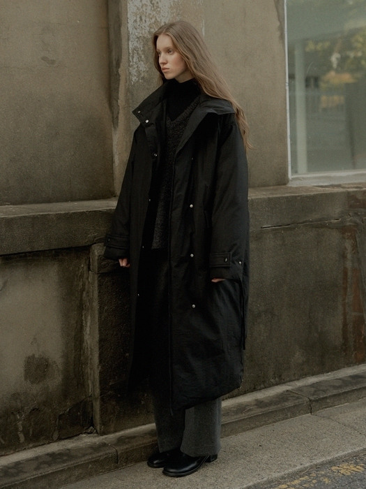 Miel Long Padding Coat (Black)