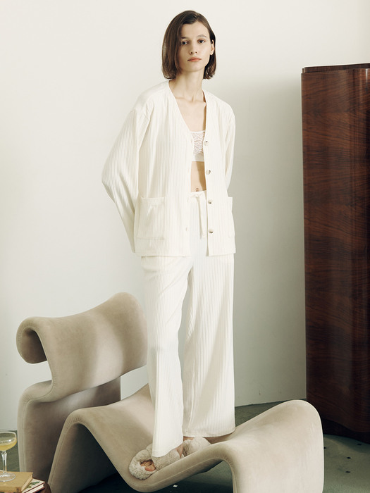 [Comfort] Ribbed Lounge Set_IVORY