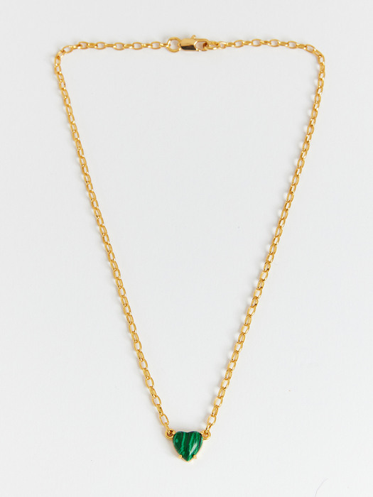 Petite Heart Necklace_Green